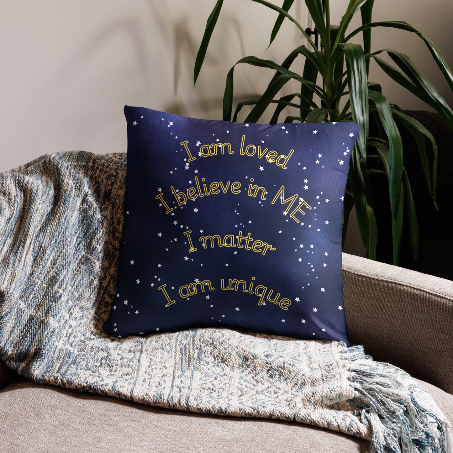 “Galactic Confidence” Starry Night Pillow