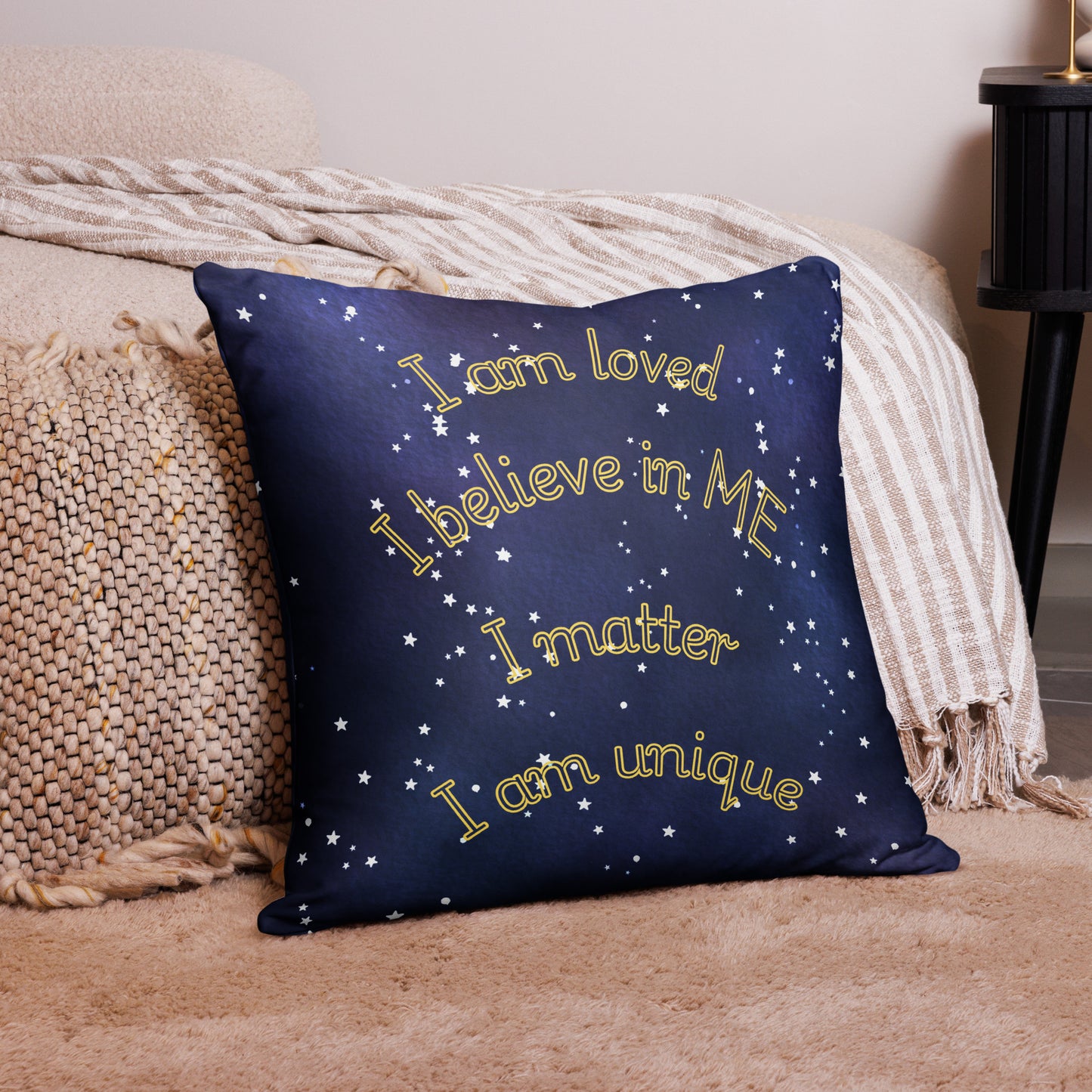 “Galactic Confidence” Starry Night Pillow