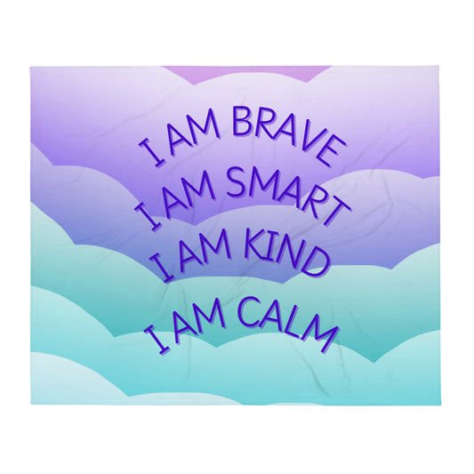 “Brave & Brilliant” Cloud Affirmation Blanket