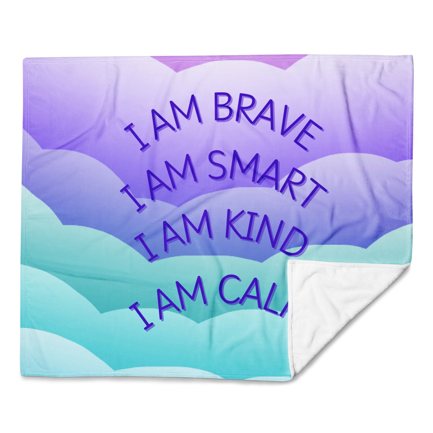 “Brave & Brilliant” Cloud Affirmation Blanket