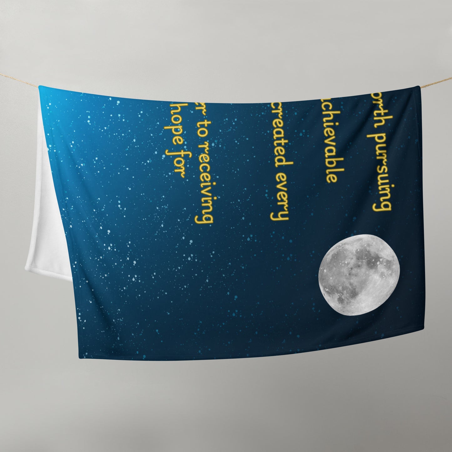 “Dream Big” Night Sky Affirmation Blanket